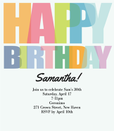 Bold Birthday Invitation